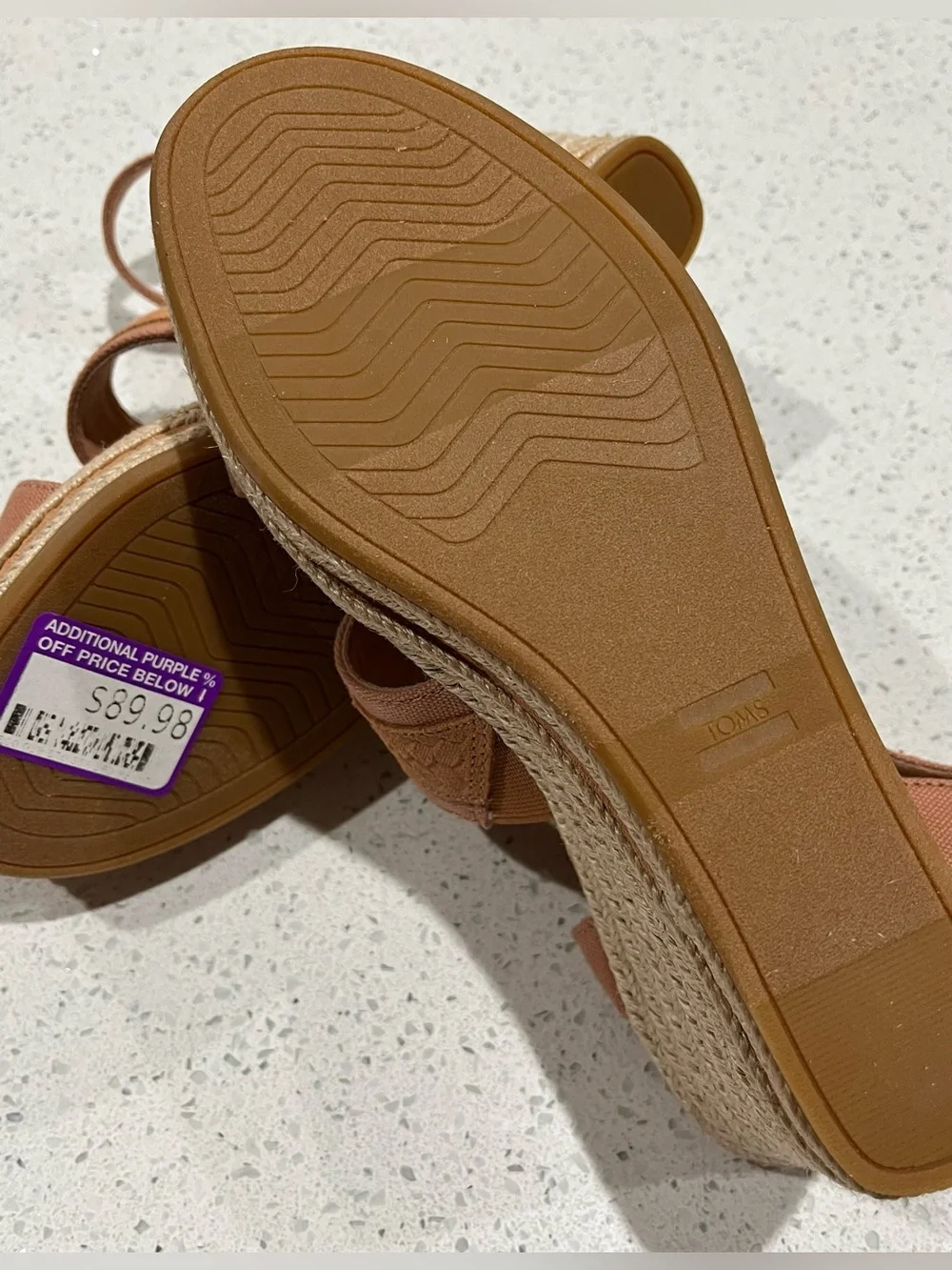 Tom’s Madelyn Sandy Beige Women’s Wedge Platform Sandals Size 9.5 New - Picture 5 of 11